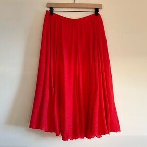 Red midi skirt, New Directions, size L